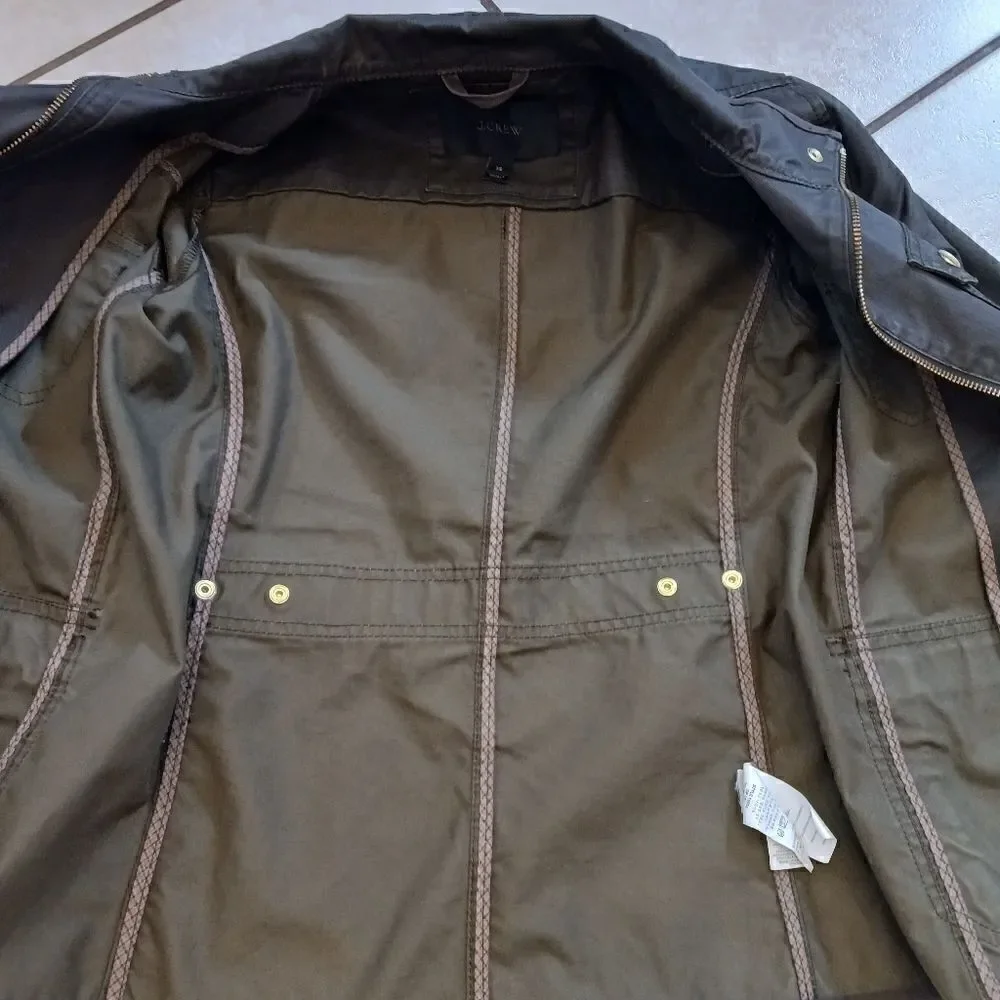 J CREW Downtown Field Jacket Green/Brown